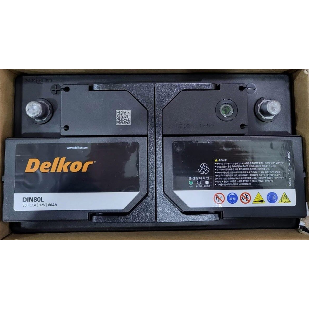 델코 DIN80L 자동차 배터리 차량용 밧데리 최신 새제품 정품 75,000원