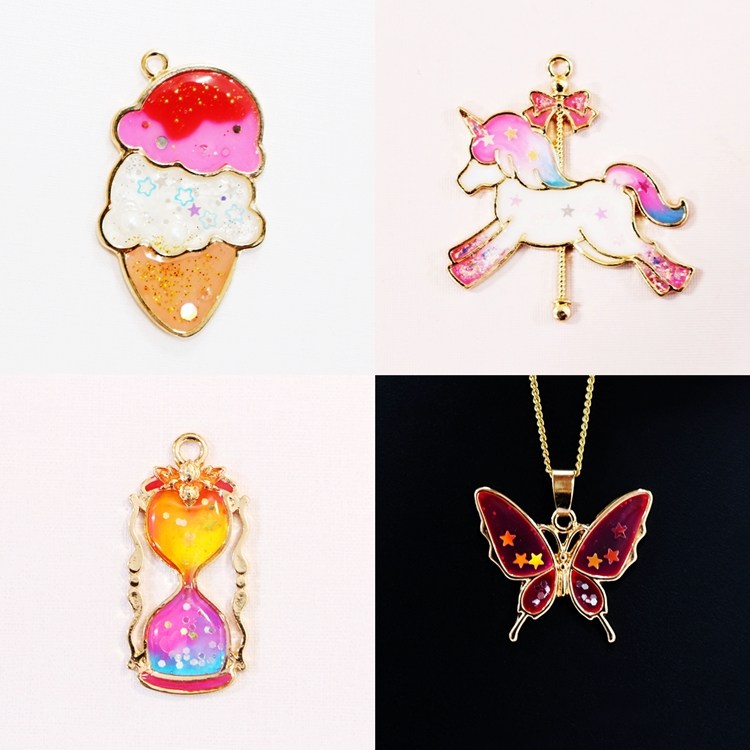 UV 레진 아트 공예 키링 목걸이 팬던트 프레임4종 1,000원