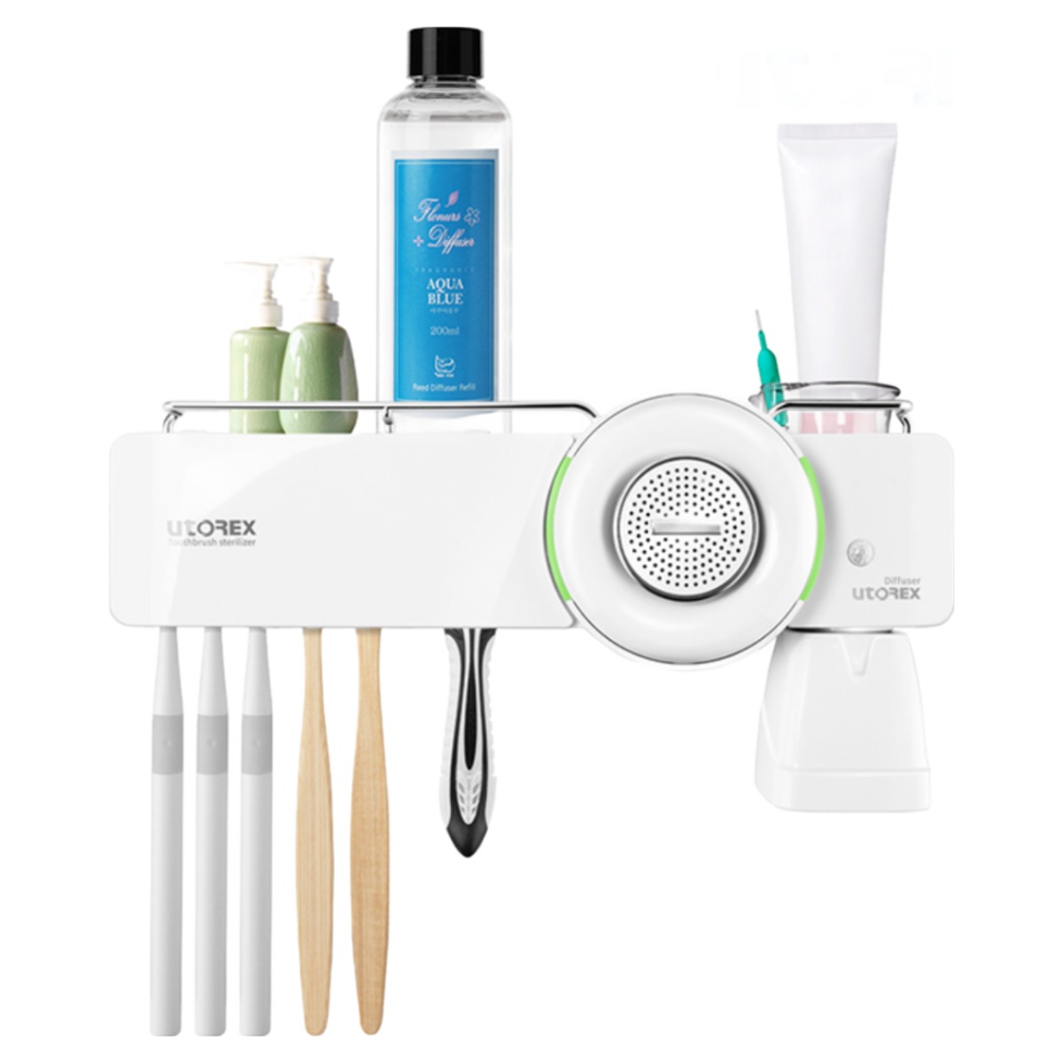 유토렉스 퍼펙트케어 아로마디퓨저 칫솔살균기 44,900원