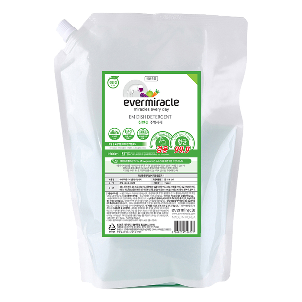 에버미라클 EM 친환경 주방세제, 1.5L, 1개 9,420원