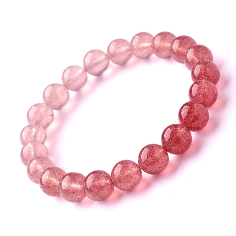 감성 천연원석 딸기 크리스탈 그라데이션 사랑과 긍정 에너지 충전 여성 팔찌 12,800원