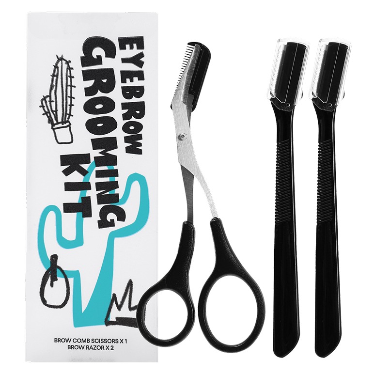 씨조 눈썹정리 칼 2p + 가위 세트, 1세트, 블랙 5,300원