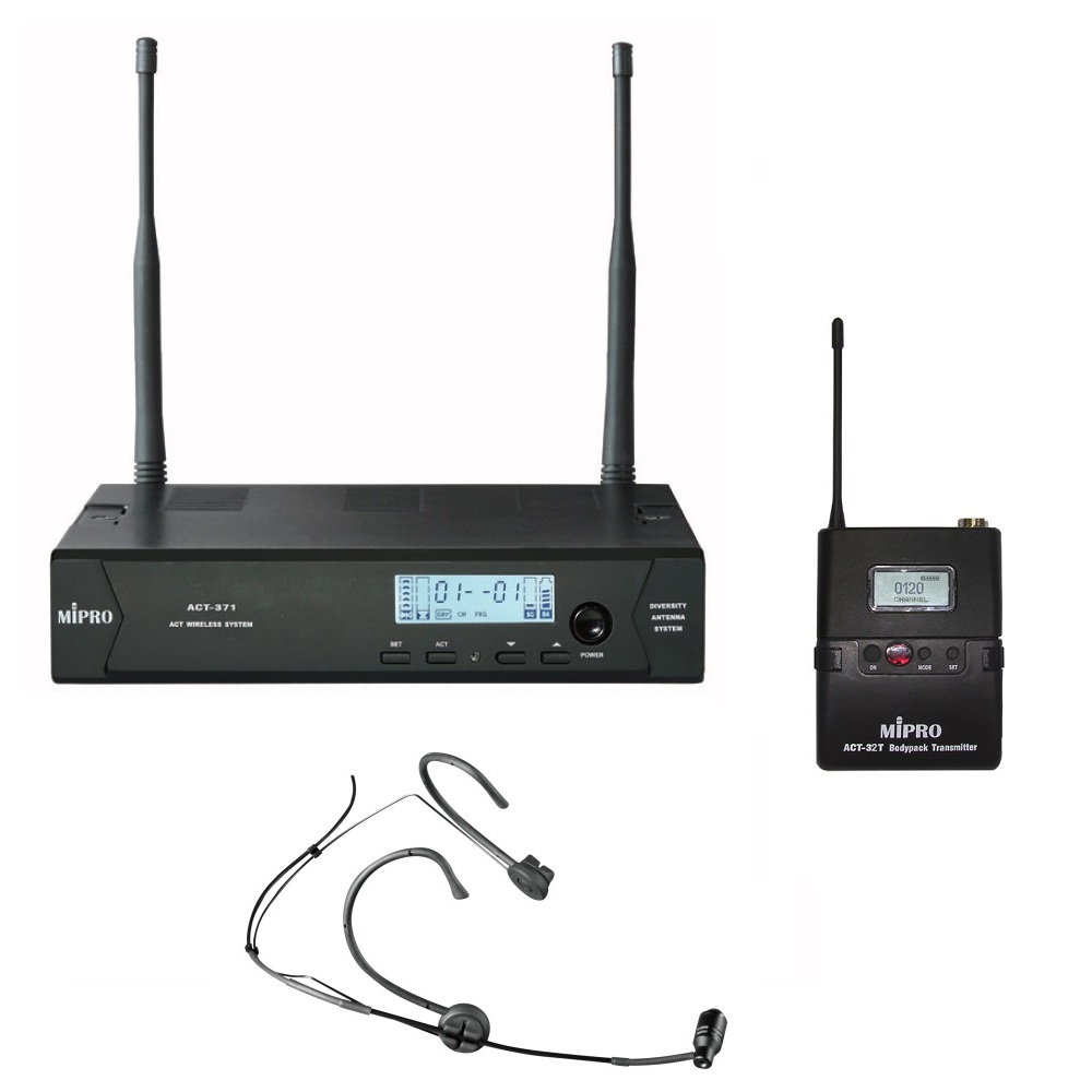 미프로 MIPRO ACT-371HS/헤드셋 1채널 무선마이크세트/900MHz 가변형 MIPRO ACT371 852,500원