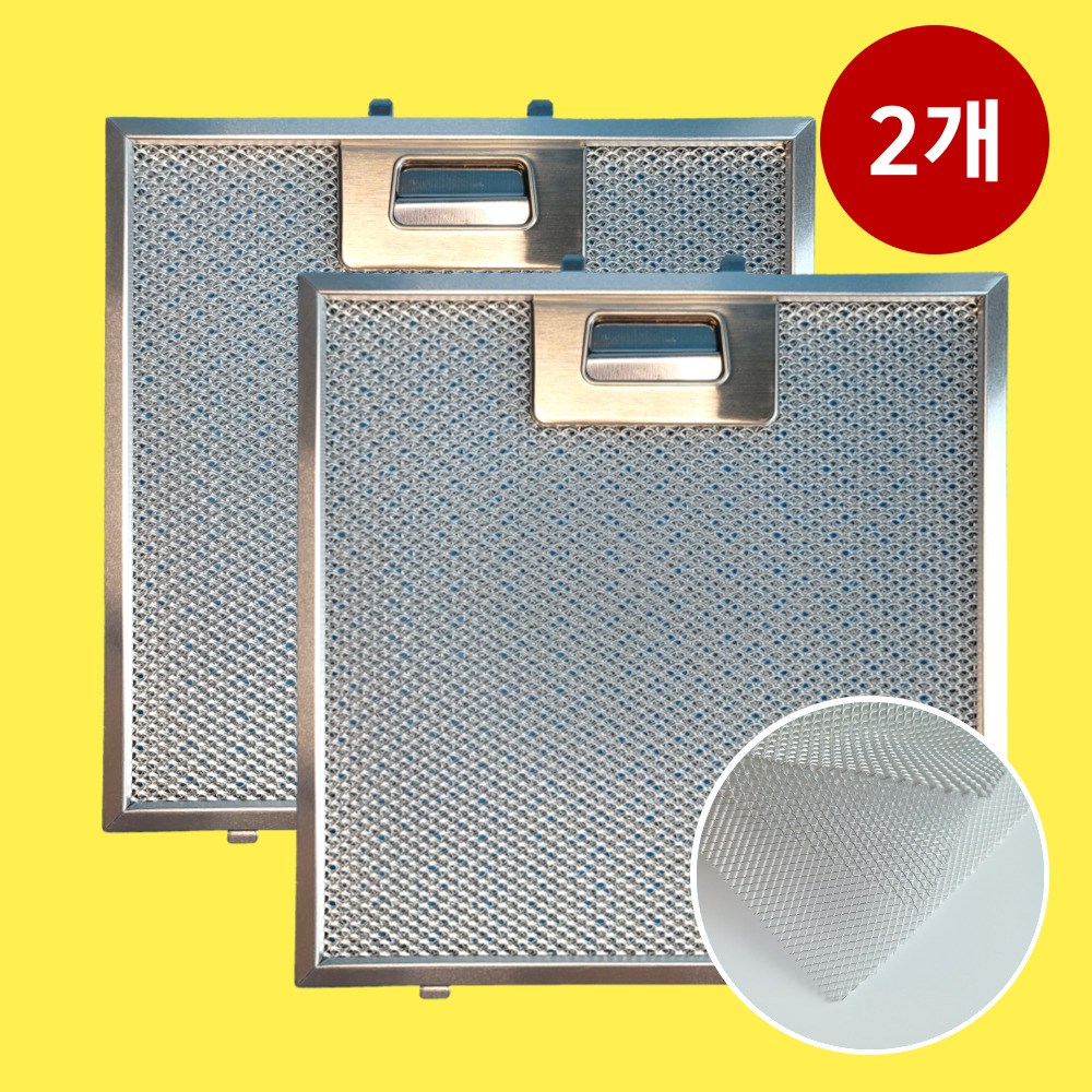 하츠 HAATZ 쿠치나 CUCINA 3중망 후드 필터 388x394 2개 주방 가스 렌지 레인지 환풍기 커버 판넬 배기 망 25,900원