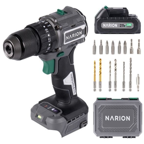 나리온 21V 해머 전동 드릴 K602 ] NARION 프리미엄 K 시리즈 충전 무선 공구 비트 세트 가정용 21볼트 99,000원