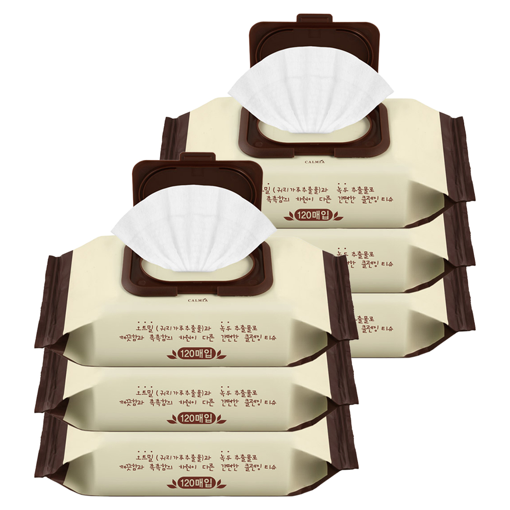칼미아 오트밀 테라피 클렌징티슈, 120매입, 6개 24,840원
