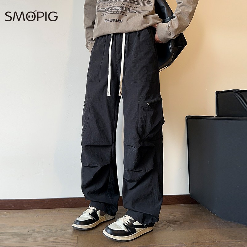 SMOPIG 남성 등산 아웃도어 바지 카고조거팬츠 방수 원단 일자 통바지 춘추복 조절 가능한 발단 29,800원