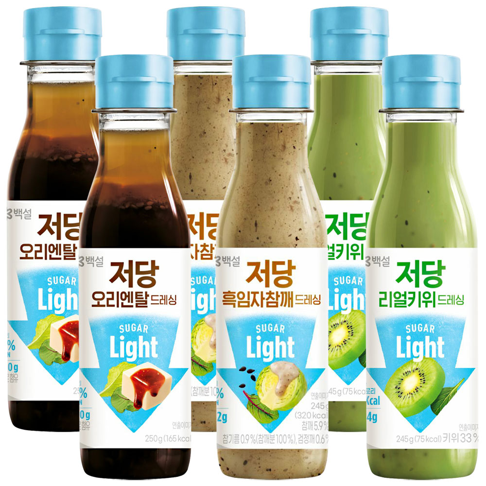 백설 저당드레싱(오리엔탈+흑임자참깨+리얼키위), 2세트 27,500원