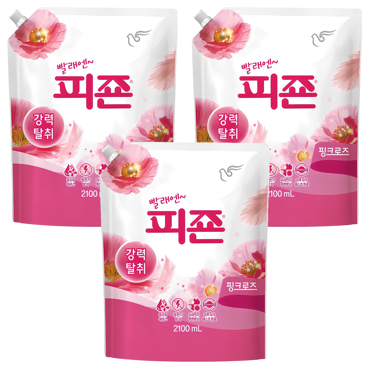 피죤 레귤러 섬유유연제 핑크로즈 리필 8,500원