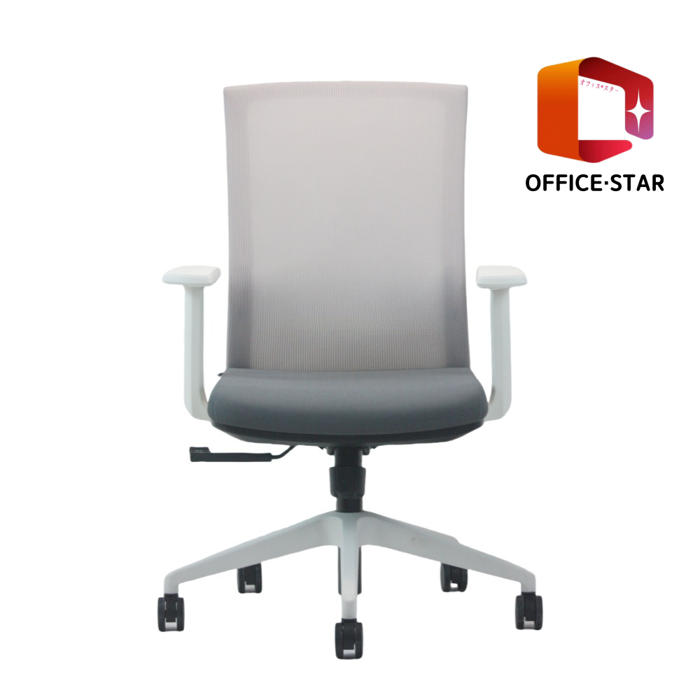 일본정품브랜드 OFFICE . STAR ENE-X 사무용 의자 회의실용 학생용 컴퓨터 메쉬 체어, 흰색 + 회색 + 회색 159,000원
