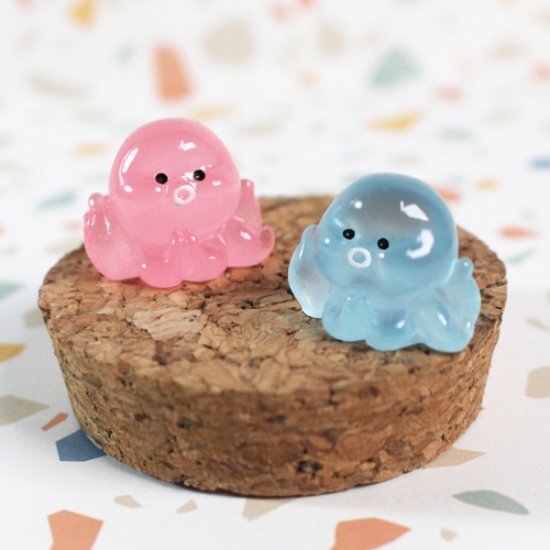 데코 장식 미니어처 파츠 액세서리 - 야광 미니 문어 6개 1세트 2,420원