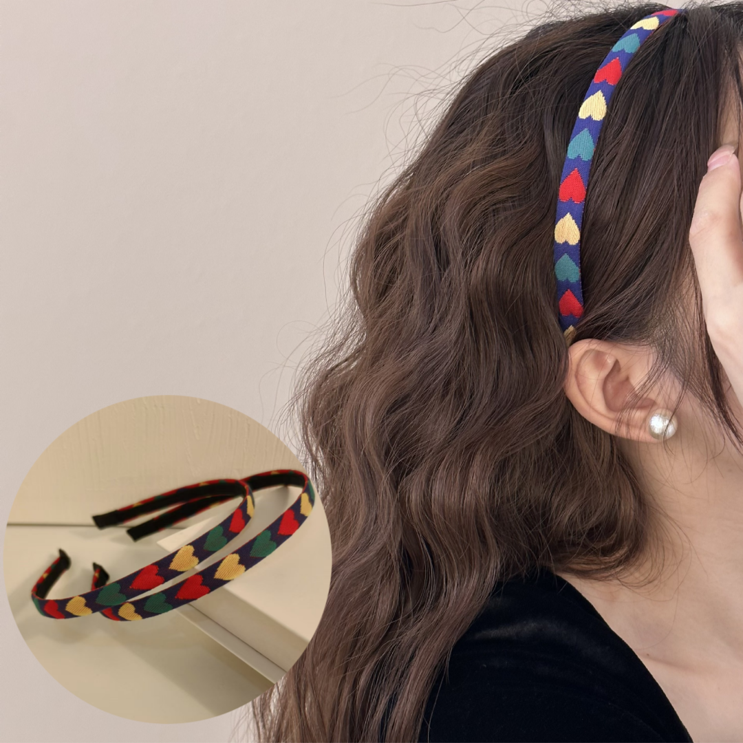 NEW 하트  기본 얇은 좁은 편한 여성헤어밴드 7,590원