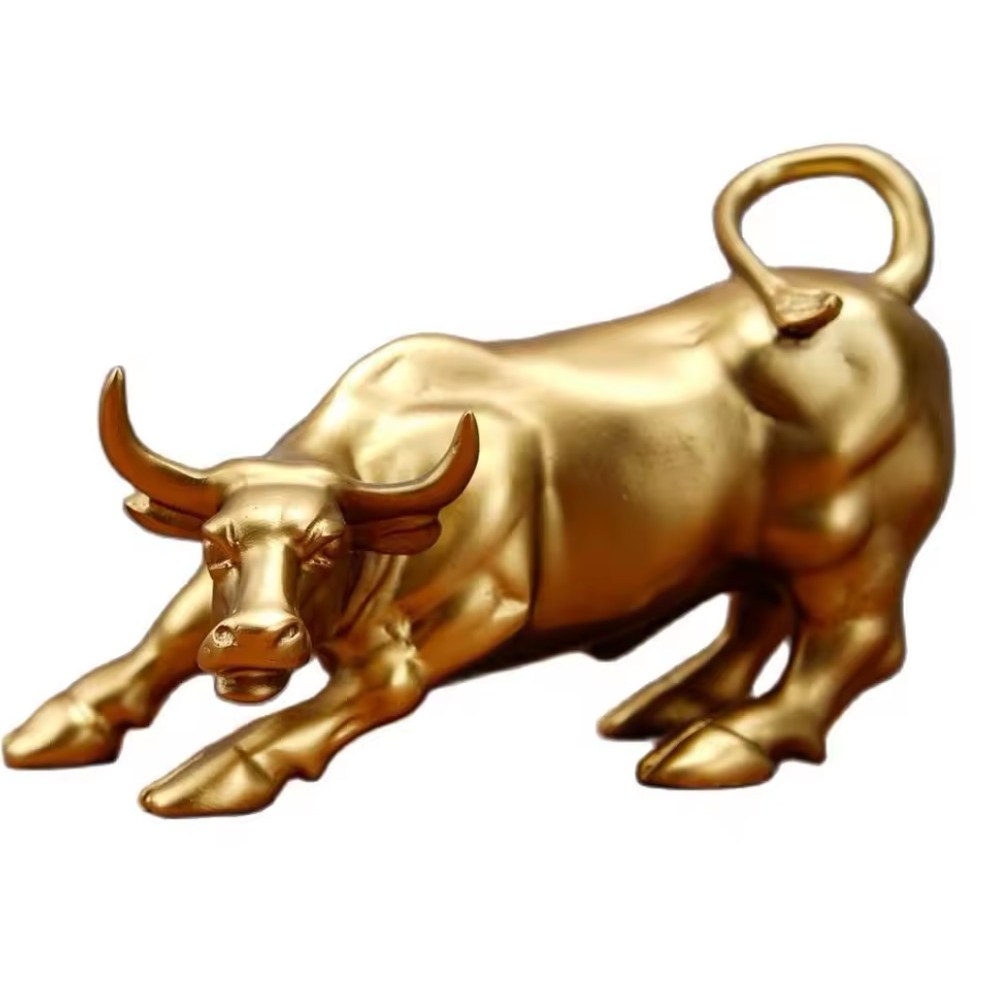 굿딜 월가의 황소동상 개업선물 인테리어소품 황소조각상, 황금색 33,000원