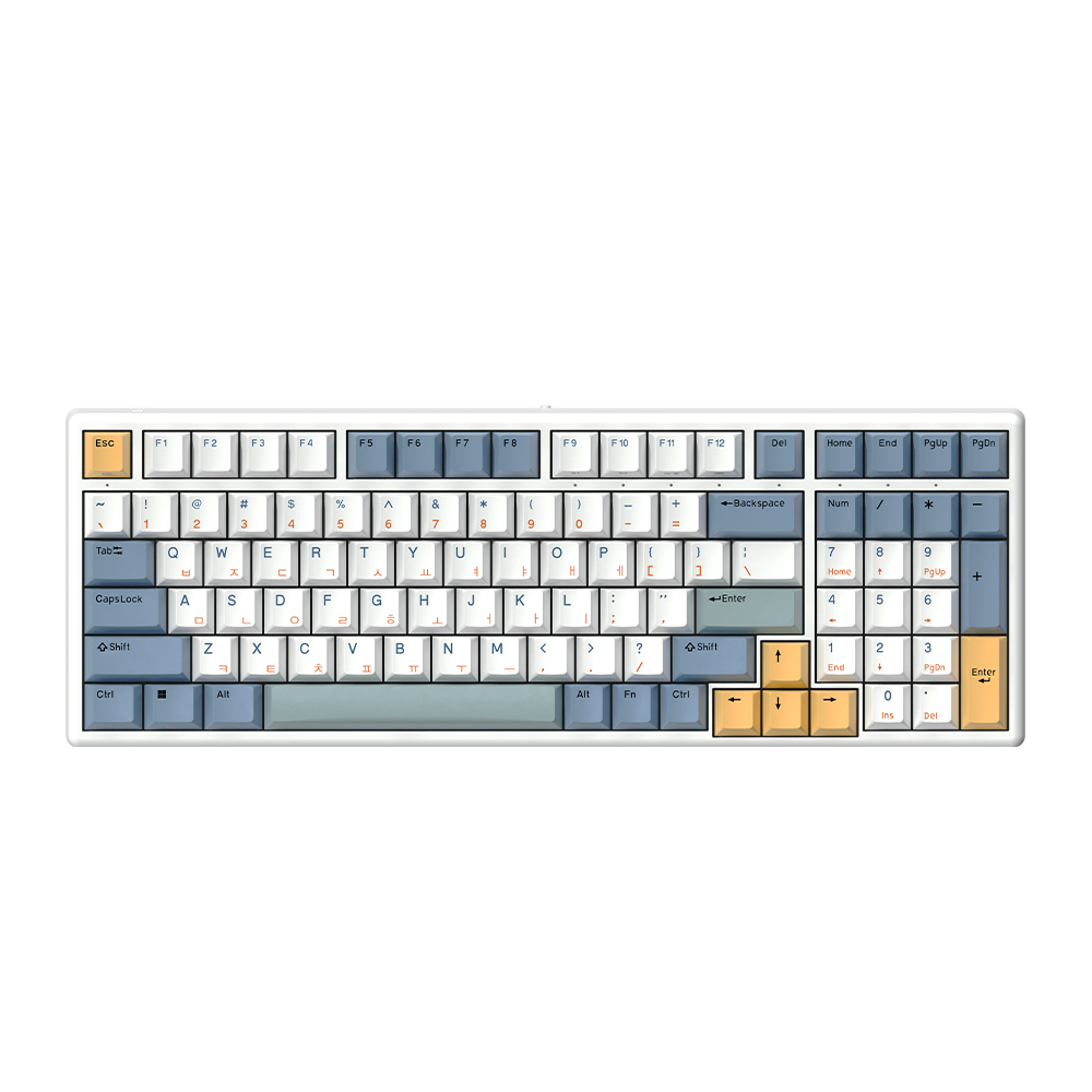 한성컴퓨터 염료승화 EDITION 유무선 일반형 키보드, SURFYY(네이비 + 그린 + 옐로우 + 화이트), GK896B PRO, 무접점 149,000원