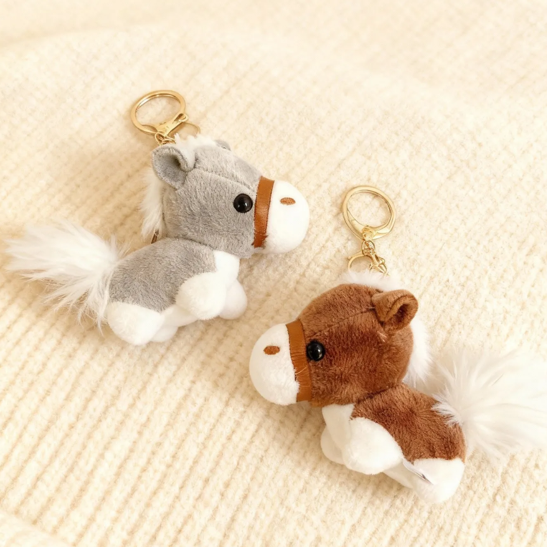 [2개세트] 보르미쥬 말키링 행운말 키링 붉은말의해, 1개, 그레이+브라운 11,500원