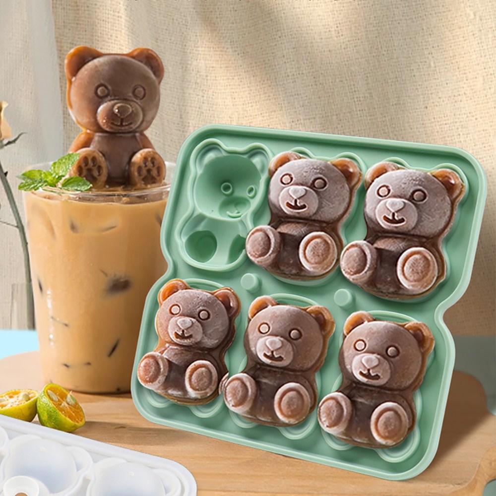 릴스베이 6구 곰돌이 얼음틀 대형 실리콘 트레이 얼음볼 10,800원