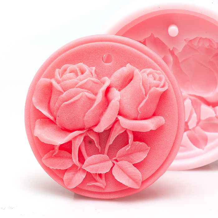 (국내생산) 마이몰드 장미 2송이 (석고방향제) 실리콘몰드 11,000원