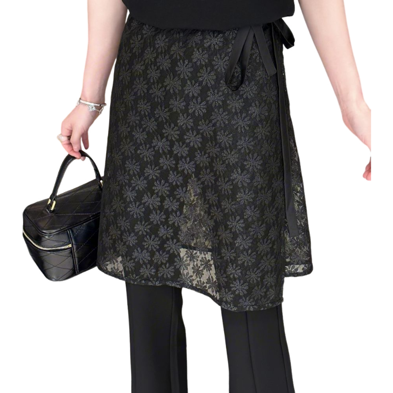 여성용 힙 커버 레깅스 치마 랩스커트 레이스 트리밍 A라인 스커트 11,800원