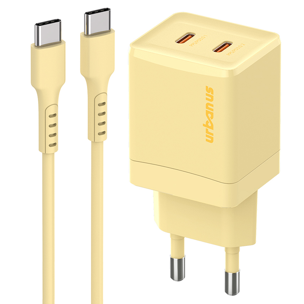 어반어스 GaN 45W 미니 C타입 2포트 PD PPS 초고속 충전기, 60W C to C 케이블 1.5m 10,900원