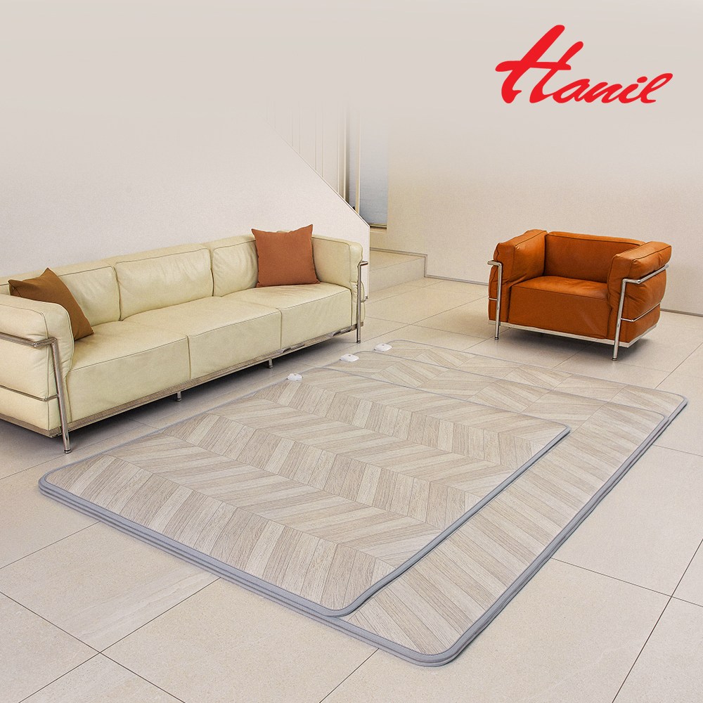 한일전기 2026년 신제품 정품 국산 EMF인증 헤링본 카본 탄소 거실전기장판 거실전기매트 카페트매트 129,000원