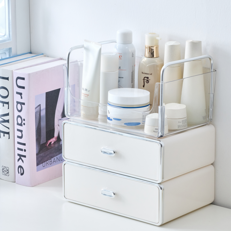 미노스토리 심플 다용도 프레임 화장품정리함, 화이트 35,100원