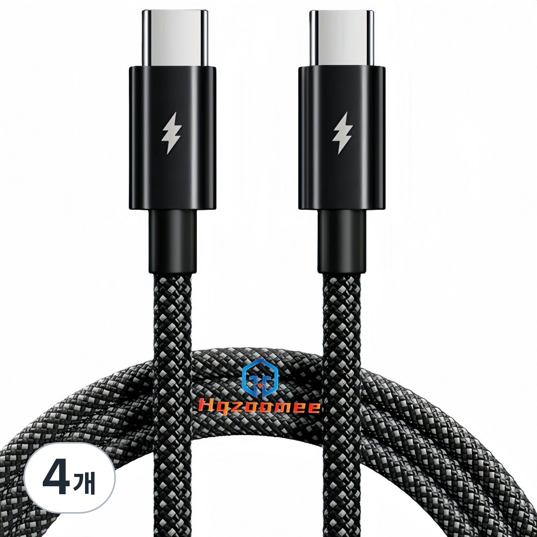 C타입-C타입 패브릭 초고속 충전 데이터 케이블 PD 60W 자동수납 자기흡착 케이블 SJ, 4개, 블랙Black( C타입-C타입 자석 자동 수납), 2m 73,280원