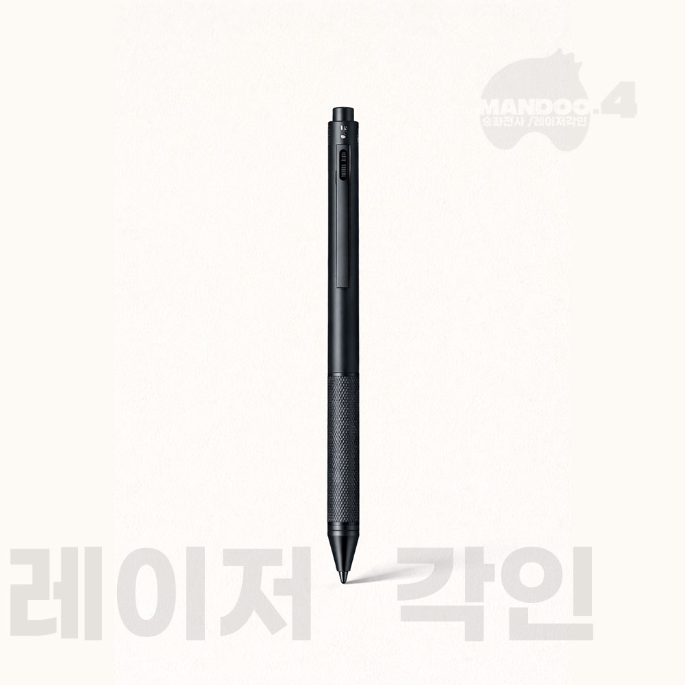 MANDOO4 프리미엄 시그니처 4in1 3색 메탈 볼팬 샤프 판촉물 기념품 선물 레이저각인, 1세트, (각인출고)블랙 16,900원