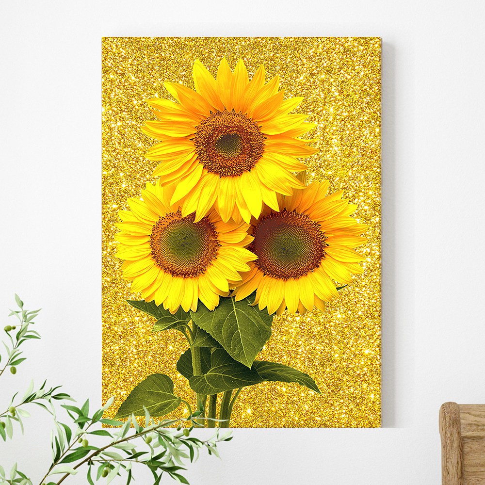 복을 부르는 황금 해바라기 캔버스 액자 풍수지리 부자되는그림, 04.N_황금 해바라기 3송이_B 68,000원