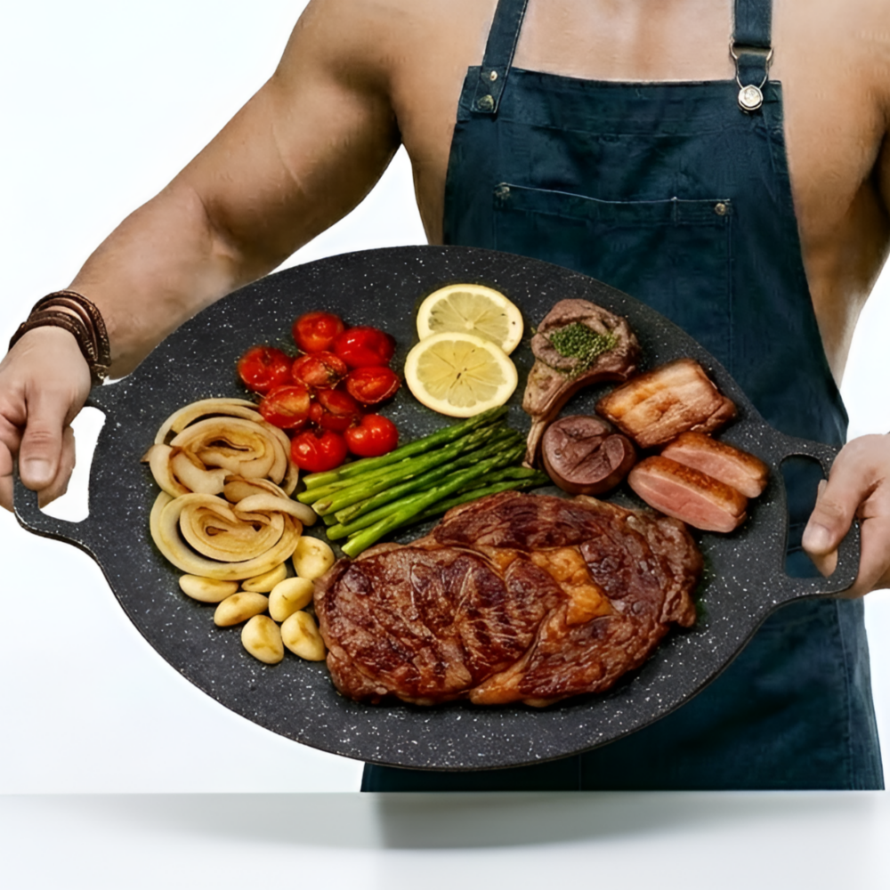 맘스픽 고기 불판 캠핑 초경량 그리들팬 소형 가벼운 고기 구이팬 인덕션 가스렌지 겸용 다회용 후라이팬, 1개, 32cm 12,900원