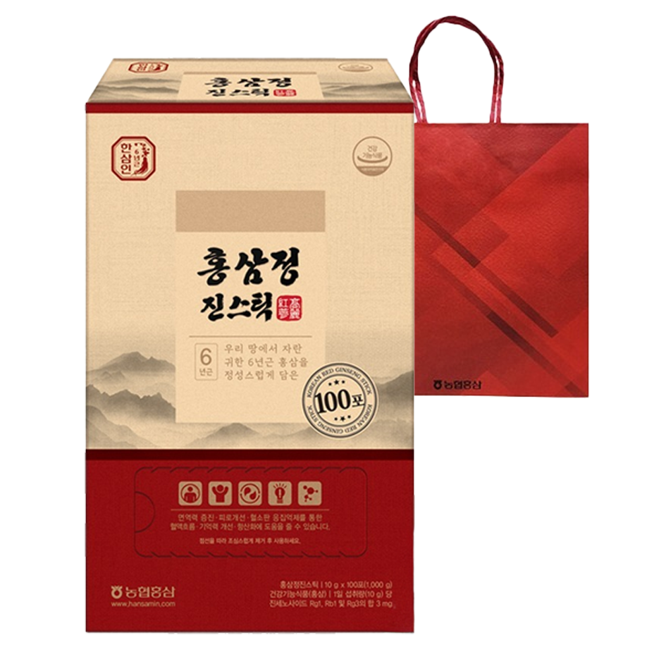 한삼인 홍삼정 진스틱 100p + 쇼핑백 32,640원