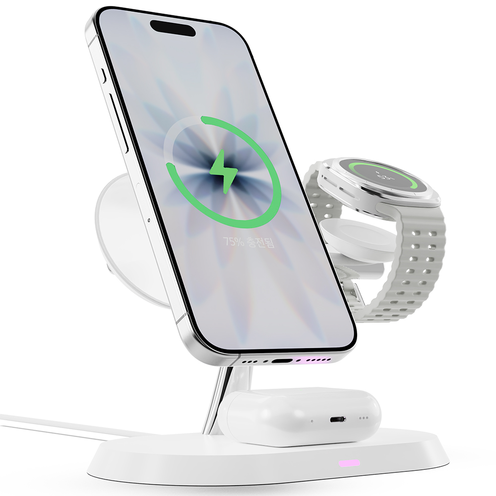 일리온 3 in 1+1 애플워치 갤럭시워치 호환 맥세이프 마그네틱 고속 무선 충전기 16,900원