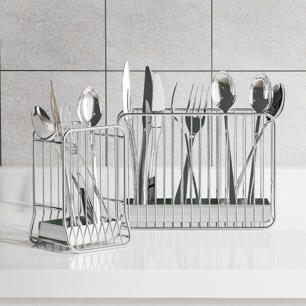 스텐릭 올스텐 304 물빠짐 수저 정리함 꽂이, 실버 소형, 1개 14,380원
