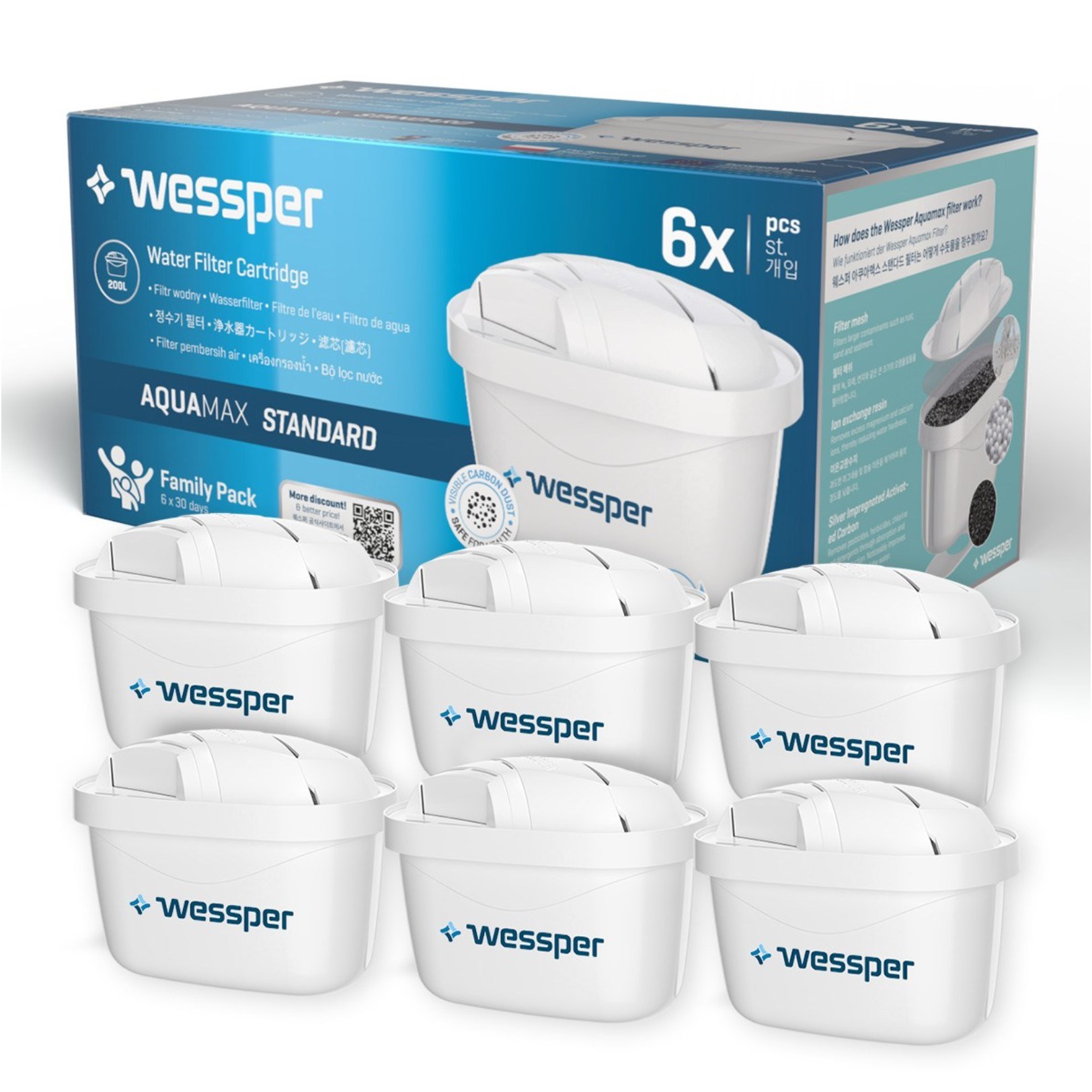 웨스퍼 필터(브리타 정수기 맥스트라 필터 호환) 6개 29,410원