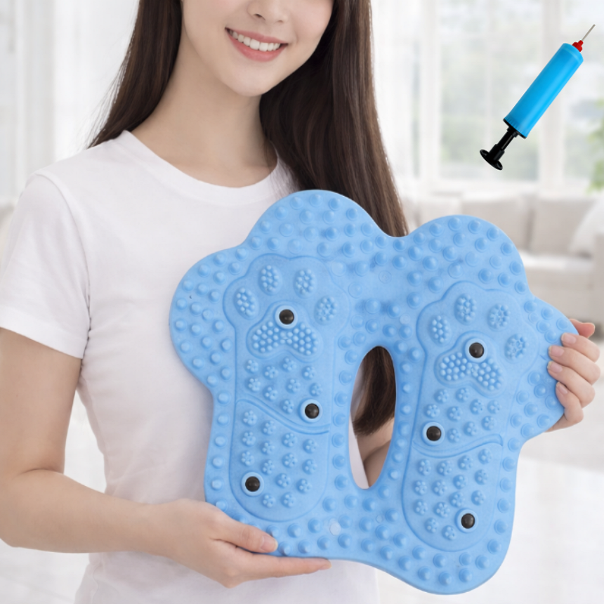 아크배라 에어 발지압 스텝퍼 홈트 하체운동 발마사지 지압매트, 블루 24,000원