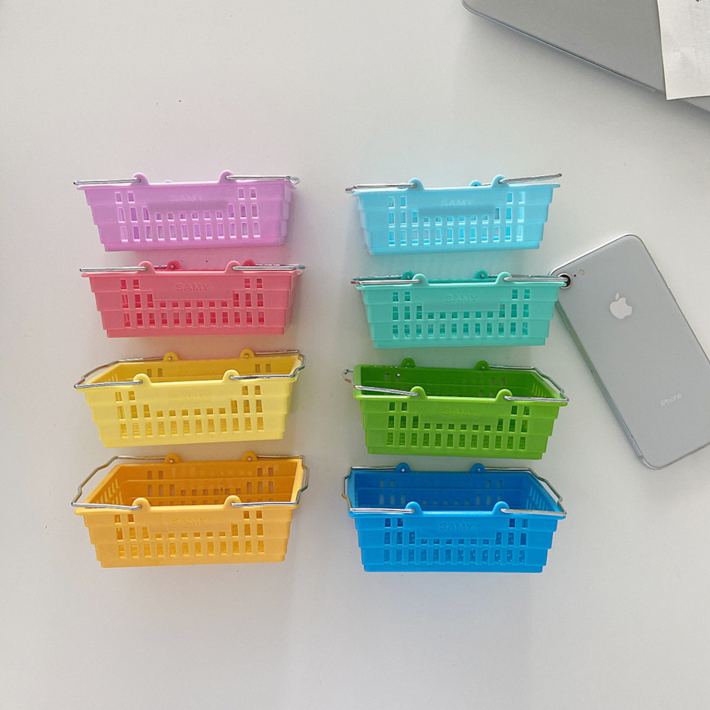 [이브닝메종] 플라스틱 장바구니 미니사이즈 8color, 핑크, 1개 1,700원