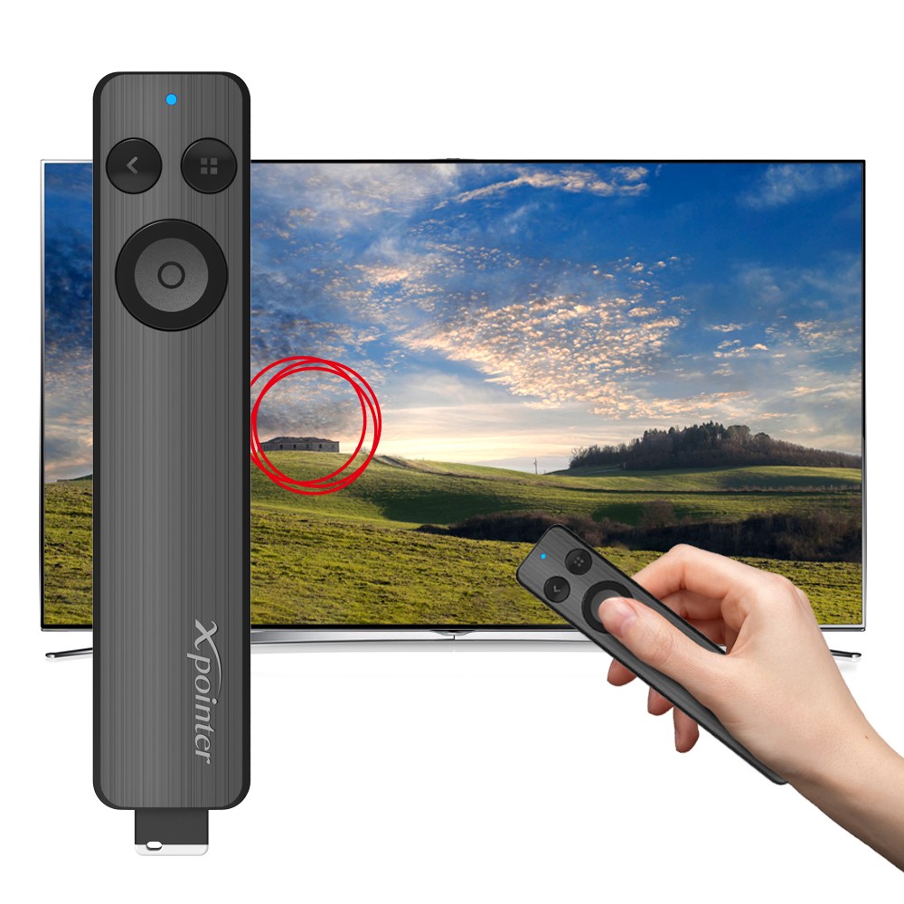 레이저포인터 스마트 이미지 무선 마우스 프리젠터, XPM170Y, 블랙 65,000원