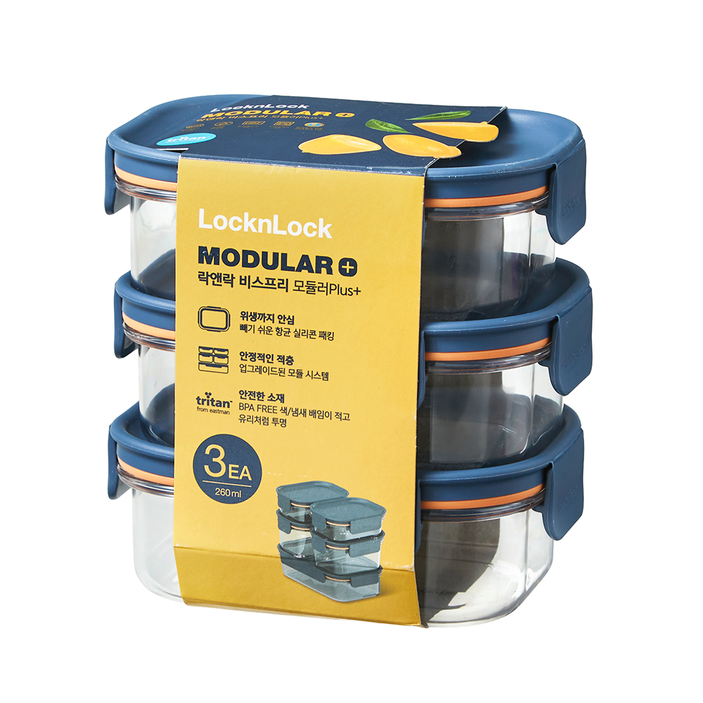 락앤락 비스프리 모듈러 플러스 밀폐용기 LBF401RS3 8,700원