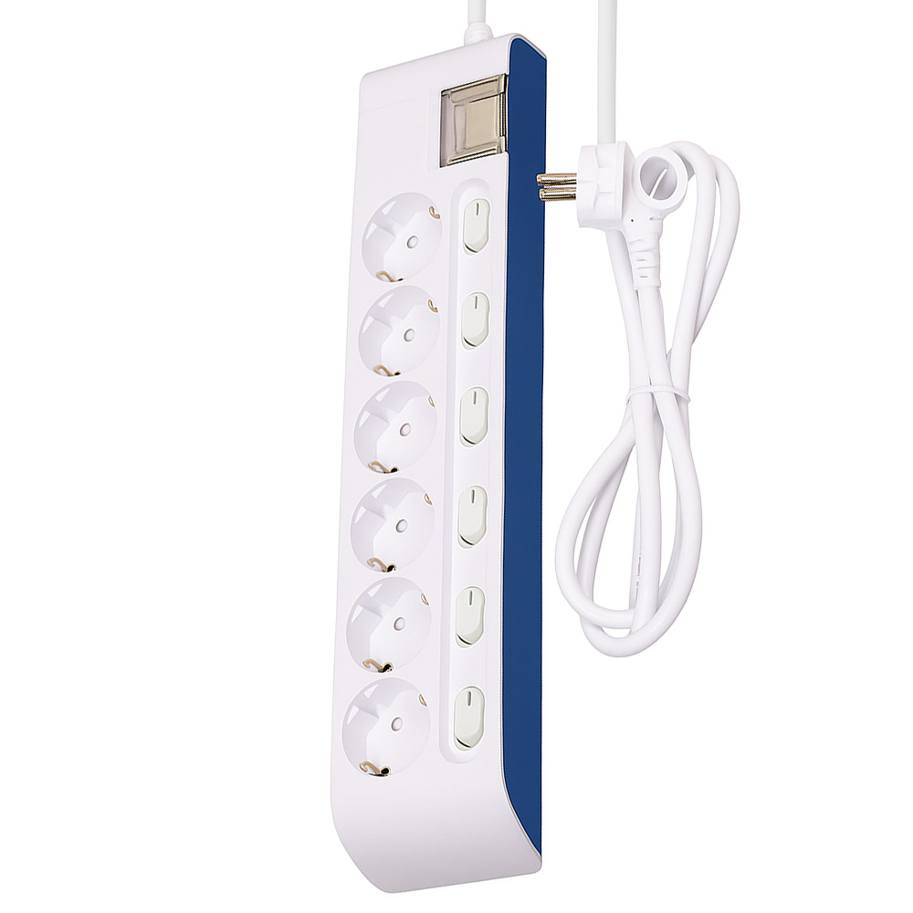 국산 현대 화재 방지 예방 안전 과부하차단 스위치 멀티탭 개별 스위치 6구 멀티 콘센트, 화이트, 1개, 5m 29,200원