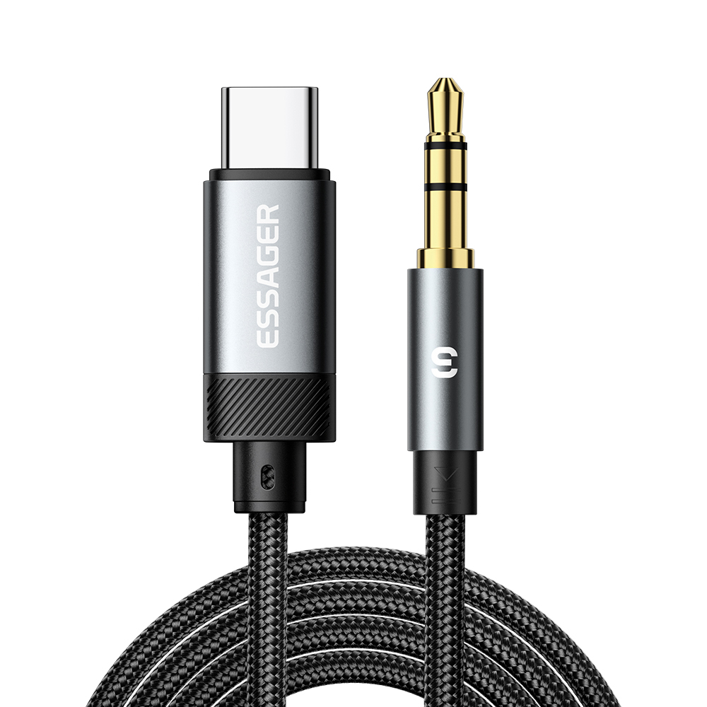 Essager 오디오 C타입 to AUX 케이블 옥스선 HIFI 음질 스마트 DAC 칩 차량용 옥스선, 1개 11,000원