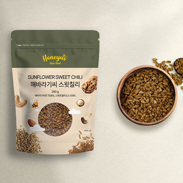 허니어스 해바라기씨 스윗칠리 | 간편한 오피스 간식 | 프리미엄 견과간식 | 직장인 간식추천 | 고단백 견과류 간식 | 다이어트 간식 14,900원