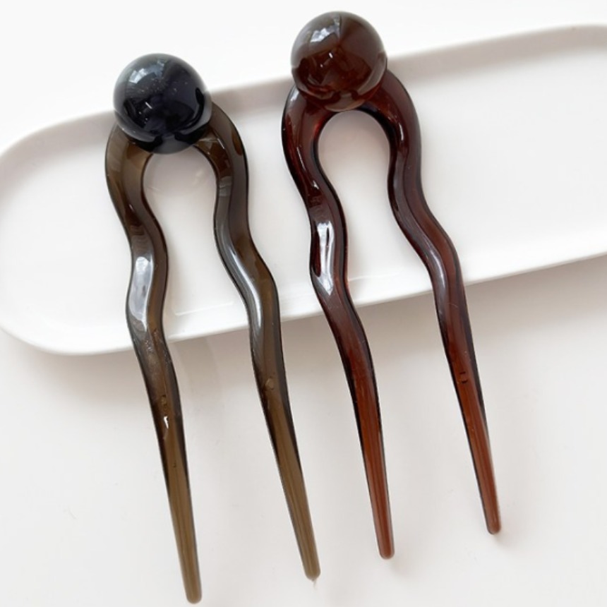 미다미 [2개세트] 컬러볼 아크릴 U형 비녀 19,900원