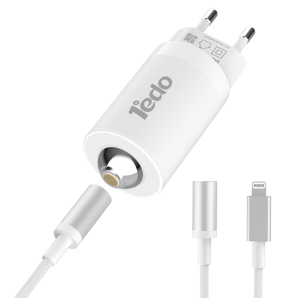 1edo GaN 20W PD PPS 마그네틱 포트 고속 충전기 C타입 케이블 3A/1.8 M 포함, 1세트, 화이트 38,750원