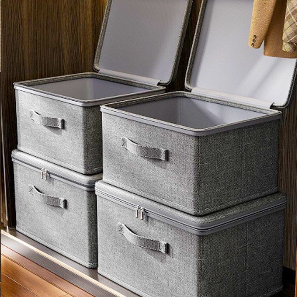 레디박스 대용량 손상 걱정없는 지퍼 커버형 다용도 수납 이불 의류 옷 정리함, 3개, 딥그레이 19,900원