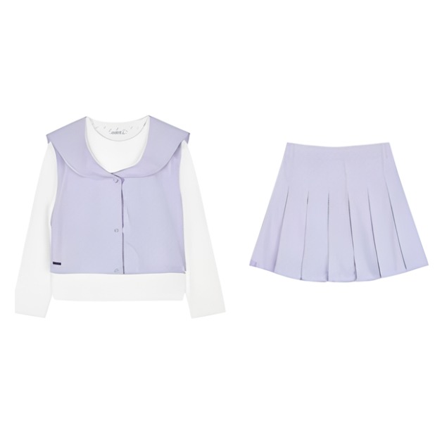 [백화점 출고] 네파키즈 상하복 세트 여아 우븐 3in1 베스트 티셔츠 스커트 치마 상하세트 184,400원