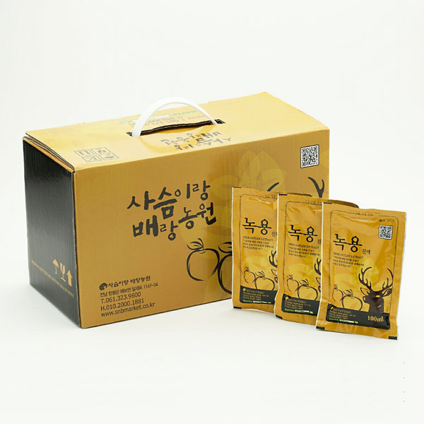 [힐링영농조합]자연방목으로 직접 키워 발효한 녹용즙 성인용 (100mlx30포), 1개, 단품 310,000원