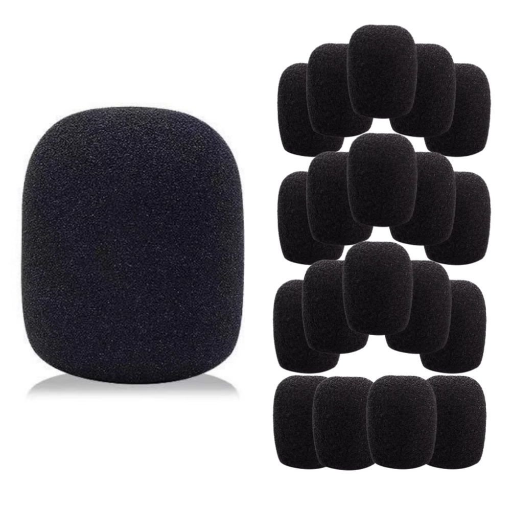 담다원 헤드셋 핀 마이크 스펀지 커버, 단일상품, 블랙, 20개 7,140원