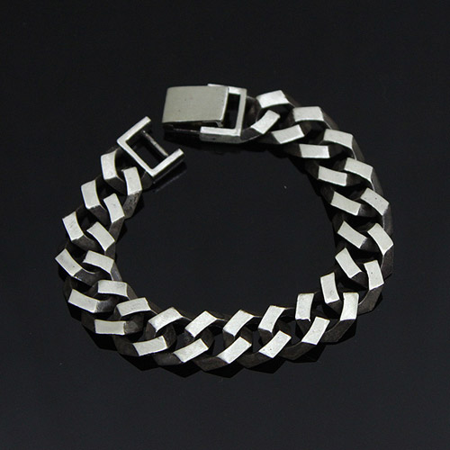 더빛주얼리 유화 팔각 체인 12.5mm 실버 925 남자은팔찌 363,000원