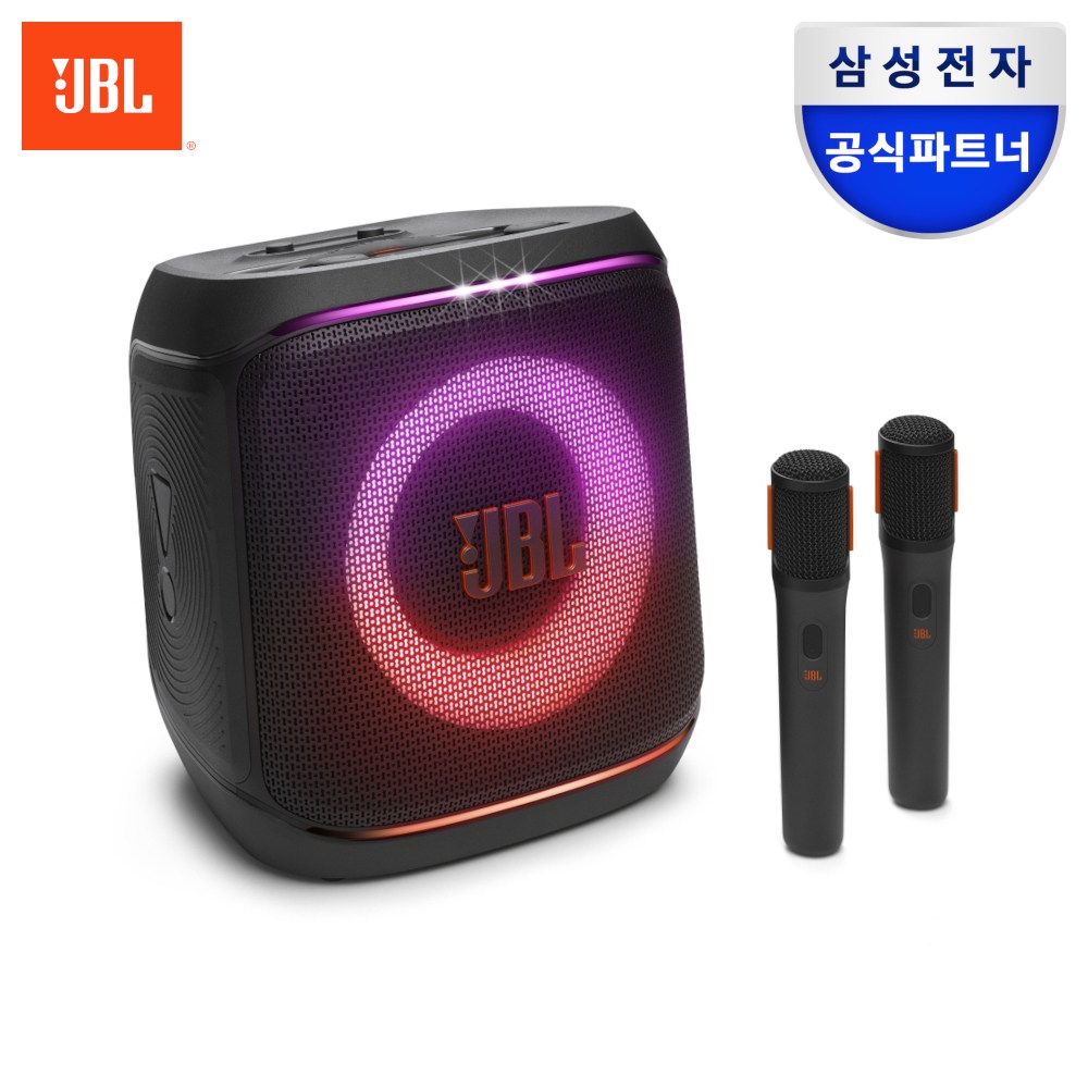 삼성공식파트너 JBL PARTYBOX ENCORE2 블루투스 스피커 AI 사운드부스트 마이크2개 버스킹 기타연결 다이나믹라이트쇼 최대15시간 Aura Cast 다중연결 IPX4 449,000원