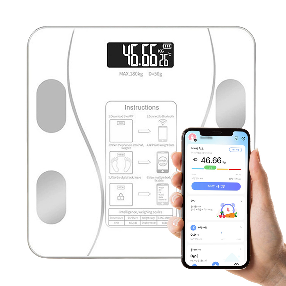 1+1 밸런스랩 스마트 체지방 체중계, 화이트+화이트, 1개, BL1002 78,500원