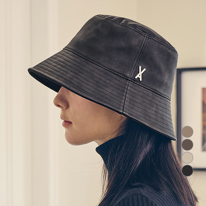 바잘 VA 여성용 스터드 레더 버킷햇 42,750원